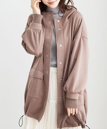 袖口リブ使いふんわり裏起毛ジャケット