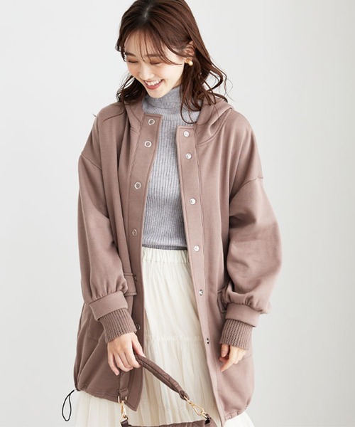 BELLUNA PLUS(ベルーナ)の「袖口リブ使いふんわり裏起毛ジャケット(テーラードジャケット・レディース・モカ/ブルー/ブラック・MEDIUM/X-LARGE/LARGE)」の16枚目の写真