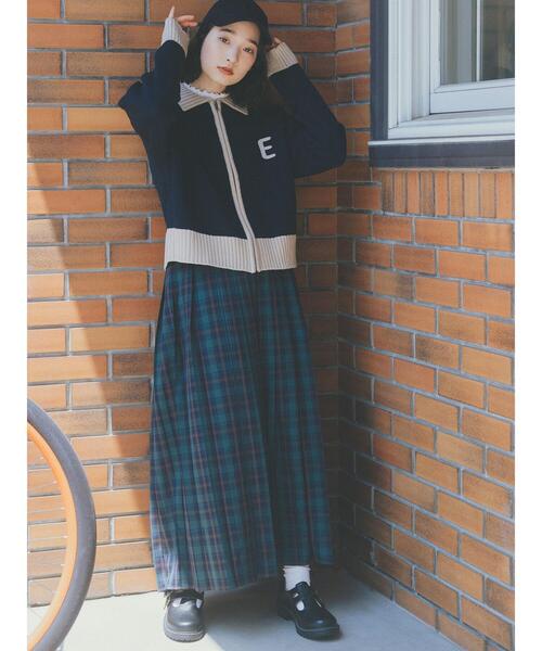 ehka sopo（エヘカソポ）の「ジップアップカーディガン（カーディガン/ボレロ・レディース・ボルドー/キナリ/ネイビー・F）」の19枚目の写真