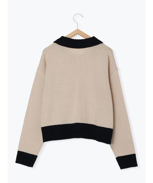 ehka sopo（エヘカソポ）の「ジップアップカーディガン（カーディガン/ボレロ・レディース・ボルドー/キナリ/ネイビー・F）」の5枚目の写真