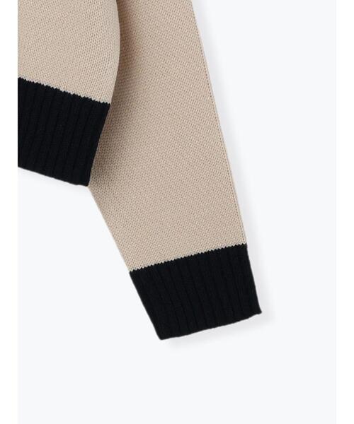 ehka sopo（エヘカソポ）の「ジップアップカーディガン（カーディガン/ボレロ・レディース・ボルドー/キナリ/ネイビー・F）」の7枚目の写真