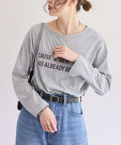 CIAOPANIC TYPY（チャオパニックティピー）の「アソートロゴ裾ラウンドTEE（Tシャツ/カットソー・レディース・グレー/ホワイト系その他2/ホワイト・ONE SIZE）」の20枚目の写真