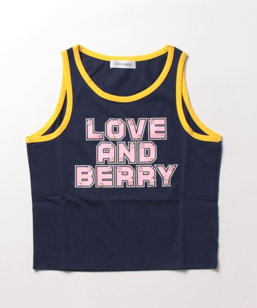 Now me. by NYLON JAPAN（ナウミーバイナイロンジャパン）の「【love&berry×CALNAMUR】キラキ（Tシャツ/カットソー・レディース・ネイビー/オレンジ・FREE）」の2枚目の写真