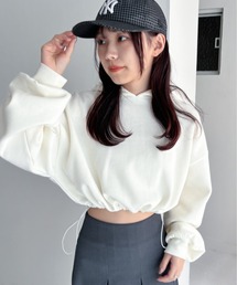 刺繍ロゴドロストパーカー