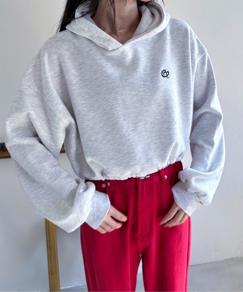 EPIMI E'PIMMY(エピミエピミー)の「刺繍ロゴドロストパーカー(パーカー・レディース・オートミール/オフホワイト/ブラック・MEDIUM)」の19枚目の写真