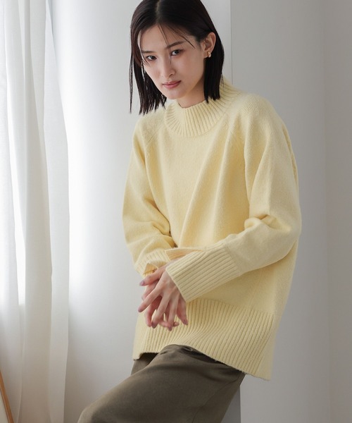 LOWRYS FARM（ローリーズファーム）の「モチモチハイネックプルオーバーＬＳ　968925（ニット/セーター・レディース・ブラック/グレー/イエロー/ブルー/アイボリー・FREE）」の5枚目の写真