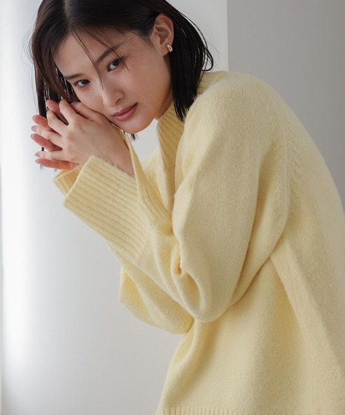 LOWRYS FARM（ローリーズファーム）の「モチモチハイネックプルオーバーＬＳ　968925（ニット/セーター・レディース・ブラック/グレー/イエロー/ブルー/アイボリー・FREE）」の7枚目の写真