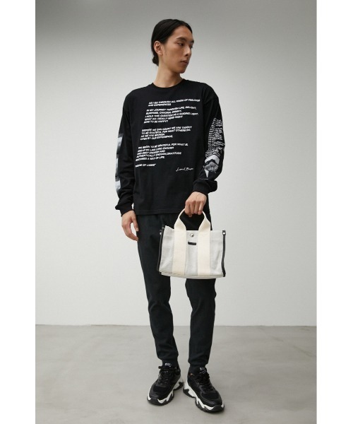 AZUL by moussy(アズールバイマウジー)の「スクエアキャンバストートバッグ(トートバッグ・メンズ・ブラック/オフホワイト・FREE)」の21枚目の写真