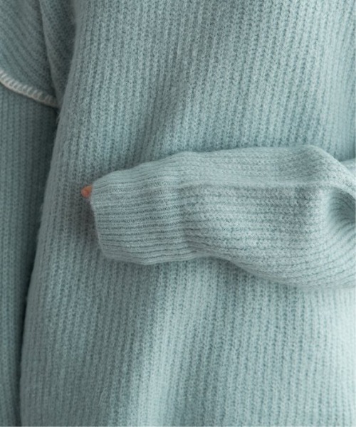 LBC（エルビーシー）の「配色ステッチ畦ニットプルオーバー（ニット/セーター・レディース・オフホワイト/グレー/ブルー/ピンク・M/L）」の11枚目の写真