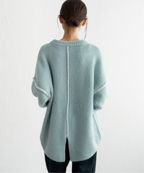 LBC（エルビーシー）の「配色ステッチ畦ニットプルオーバー（ニット/セーター・レディース・オフホワイト/グレー/ブルー/ピンク・M/L）」の15枚目の写真