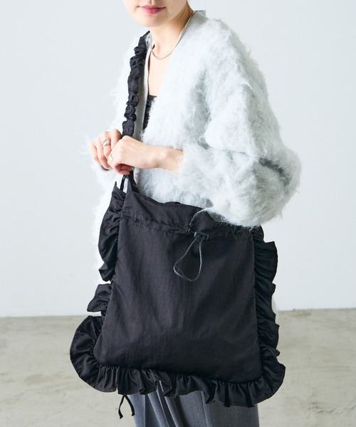 CIAOPANIC TYPY（チャオパニックティピー）の「フリルギャザー2WAYBAG（ショルダーバッグ・レディース・シャンパン/ピンク/ブラック/シルバー・ONE SIZE）」の5枚目の写真