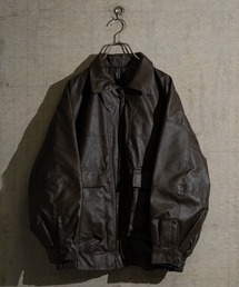 【i】ヴィンテージPUレザー A-2ジャケット