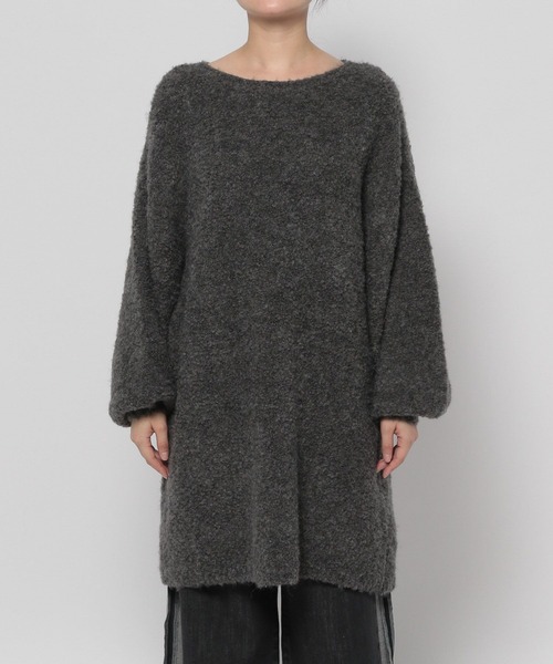 LEPSIM（レプシィム）の「3.5ゲージブークレミニニットワンピース　970839（ワンピース・レディース・チャコールグレー/モカ/スモークピンク・FREE）」の14枚目の写真