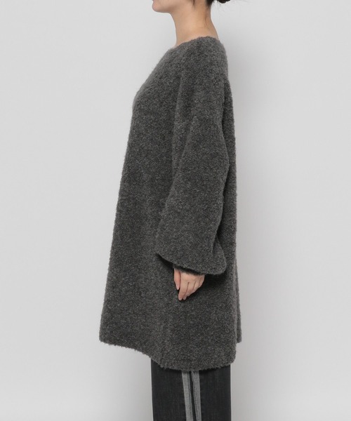 LEPSIM（レプシィム）の「3.5ゲージブークレミニニットワンピース　970839（ワンピース・レディース・チャコールグレー/モカ/スモークピンク・FREE）」の15枚目の写真