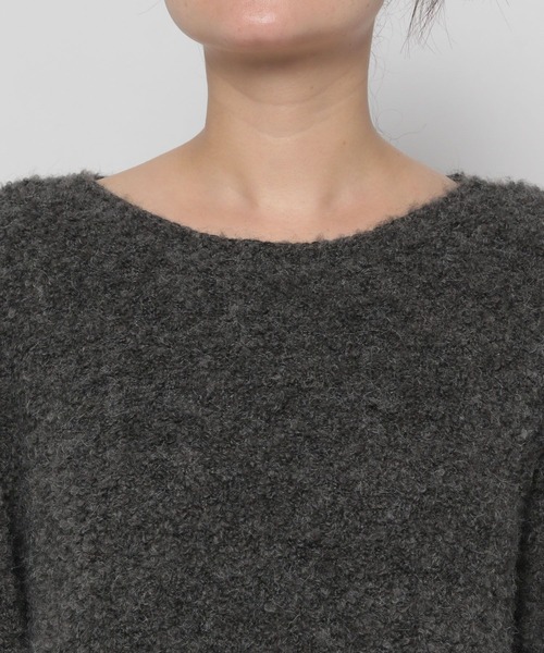 LEPSIM（レプシィム）の「3.5ゲージブークレミニニットワンピース　970839（ワンピース・レディース・チャコールグレー/モカ/スモークピンク・FREE）」の17枚目の写真