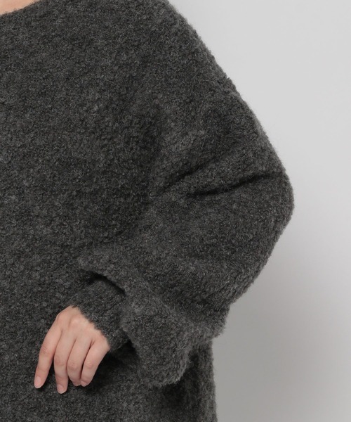 LEPSIM（レプシィム）の「3.5ゲージブークレミニニットワンピース　970839（ワンピース・レディース・チャコールグレー/モカ/スモークピンク・FREE）」の18枚目の写真