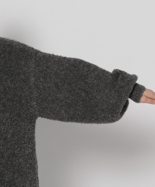 LEPSIM（レプシィム）の「3.5ゲージブークレミニニットワンピース　970839（ワンピース・レディース・チャコールグレー/モカ/スモークピンク・FREE）」の19枚目の写真