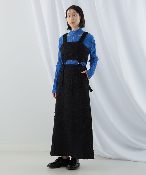 Ray BEAMS(レイビームス)の「Ray BEAMS / ラメ リンクル ビスチェ ワンピース(ワンピース・レディース・ホワイト系その他6/ブラック・0/1)」の12枚目の写真