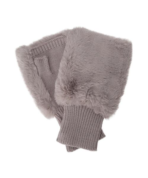 Te chichi TERRASSE（テチチテラス）の「ファードッキンググローブ（手袋・レディース・モカ/オフホワイト・F）」の6枚目の写真