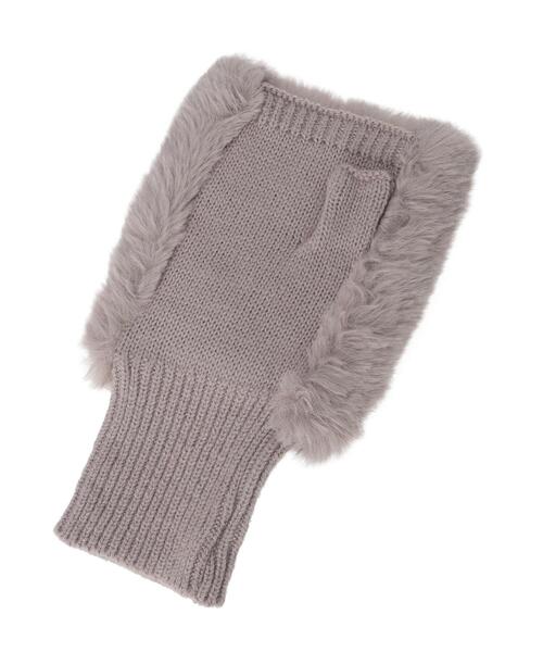 Te chichi TERRASSE（テチチテラス）の「ファードッキンググローブ（手袋・レディース・モカ/オフホワイト・F）」の8枚目の写真