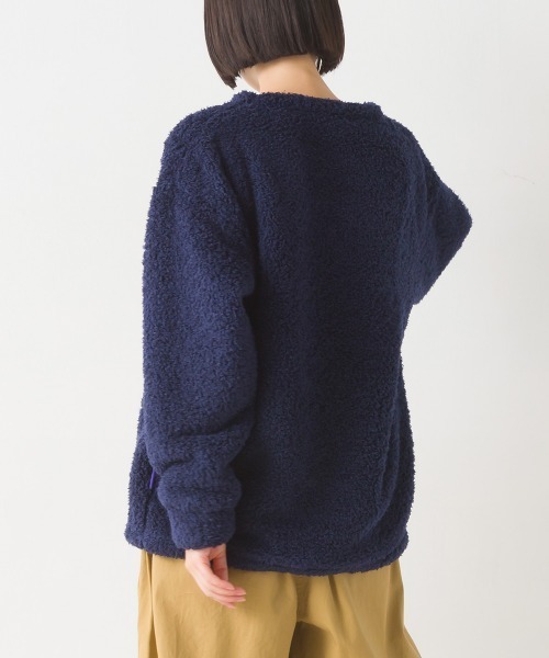 OMNES(オムネス)の「あったかふわシャギープルオーバー長袖(Tシャツ/カットソー・レディース・チャコール/ネイビー/ピンク/ホワイト×ブルー/オフホワイト・LARGE/MEDIUM)」の15枚目の写真