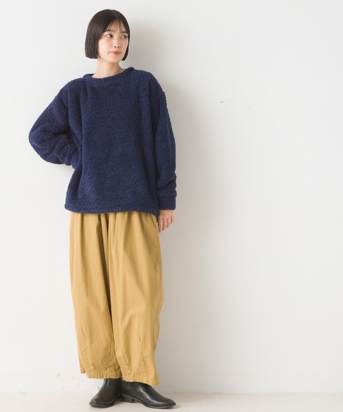 OMNES(オムネス)の「あったかふわシャギープルオーバー長袖(Tシャツ/カットソー・レディース・チャコール/ネイビー/ピンク/ホワイト×ブルー/オフホワイト・LARGE/MEDIUM)」の17枚目の写真