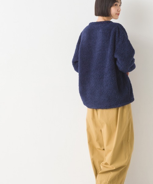OMNES(オムネス)の「あったかふわシャギープルオーバー長袖(Tシャツ/カットソー・レディース・チャコール/ネイビー/ピンク/ホワイト×ブルー/オフホワイト・LARGE/MEDIUM)」の18枚目の写真