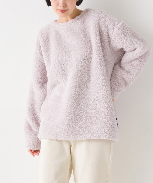 OMNES(オムネス)の「あったかふわシャギープルオーバー長袖(Tシャツ/カットソー・レディース・チャコール/ネイビー/ピンク/ホワイト×ブルー/オフホワイト・LARGE/MEDIUM)」の19枚目の写真