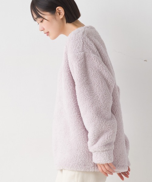 OMNES(オムネス)の「あったかふわシャギープルオーバー長袖(Tシャツ/カットソー・レディース・チャコール/ネイビー/ピンク/ホワイト×ブルー/オフホワイト・LARGE/MEDIUM)」の20枚目の写真