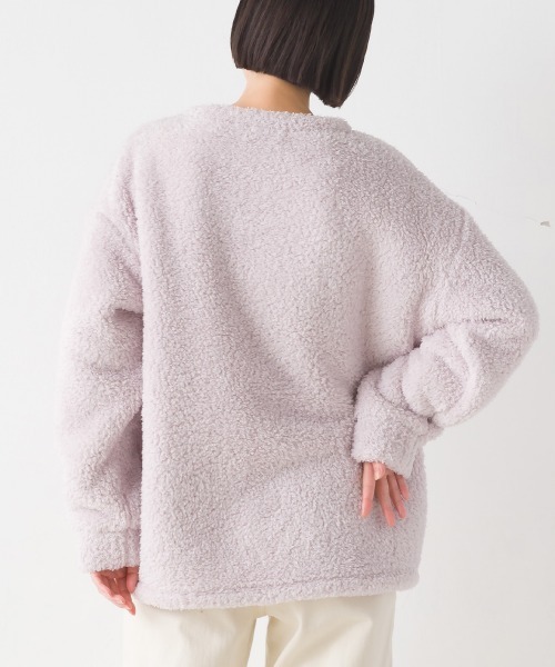 OMNES(オムネス)の「あったかふわシャギープルオーバー長袖(Tシャツ/カットソー・レディース・チャコール/ネイビー/ピンク/ホワイト×ブルー/オフホワイト・LARGE/MEDIUM)」の21枚目の写真
