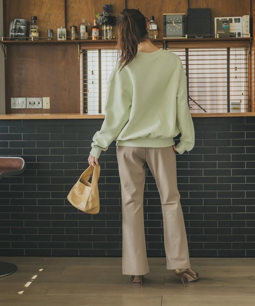 coca(coca)(コカ)の「裏起毛ジョーゼットピンタックフレアパンツ(その他パンツ・レディース・ブラック/ダークグリーン/アイボリー/グレイッシュベージュ・M/L)」の16枚目の写真