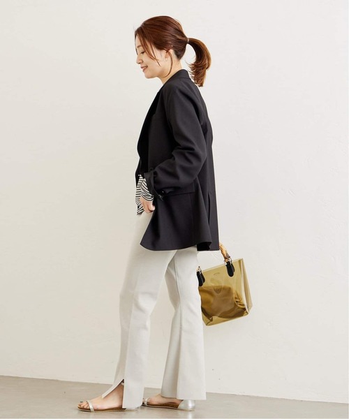 JOURNAL STANDARD(ジャーナルスタンダード)の「《追加6》クルーネックシアーロングTシャツ(Tシャツ/カットソー・レディース・ホワイト/ブラック/ピンク/ホワイト×ホワイト・FREE)」の8枚目の写真