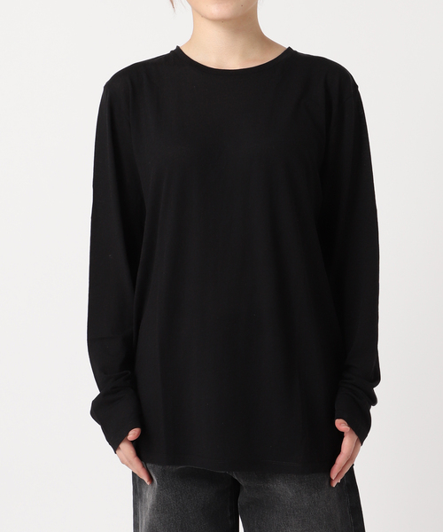 JOURNAL STANDARD(ジャーナルスタンダード)の「《追加6》クルーネックシアーロングTシャツ(Tシャツ/カットソー・レディース・ホワイト/ブラック/ピンク/ホワイト×ホワイト・FREE)」の12枚目の写真