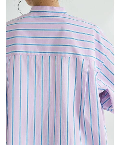 CRAFT STANDARD BOUTIQUE(クラフトスタンダードブティック)の「【追加6】バンドカラーシャツ(シャツ/ブラウス・レディース・ネイビー系2/ピンク系その他/グリーン系その他3/グレー系その他2/オフホワイト/ブルー系その他6・L/S/M)」の17枚目の写真