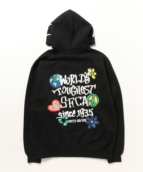 BEN DAVIS（ベンデイビス）の「【BENDAVIS／ベンデイビス】 BEN GRATEFUL HD/フードロゴ＆バックプリント/ビッグシルエット/裏起毛（パーカー・メンズ・アッシュグレー/オレンジ/グリーン/ブラック・M/L/XL）」の9枚目の写真