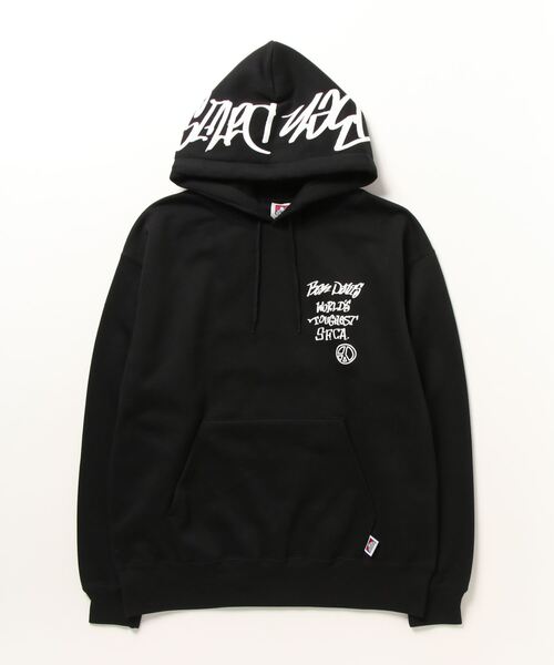 BEN DAVIS（ベンデイビス）の「【BENDAVIS／ベンデイビス】 BEN GRATEFUL HD/フードロゴ＆バックプリント/ビッグシルエット/裏起毛（パーカー・メンズ・アッシュグレー/オレンジ/グリーン/ブラック・M/L/XL）」の8枚目の写真