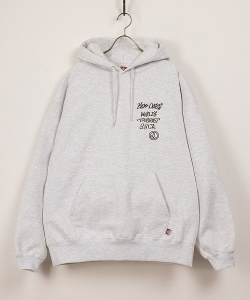 BEN DAVIS（ベンデイビス）の「【BENDAVIS／ベンデイビス】 BEN GRATEFUL HD/フードロゴ＆バックプリント/ビッグシルエット/裏起毛（パーカー・メンズ・アッシュグレー/オレンジ/グリーン/ブラック・M/L/XL）」の12枚目の写真