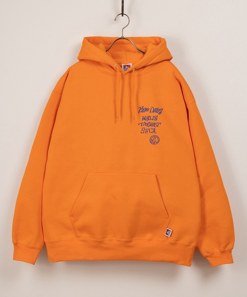 BEN DAVIS（ベンデイビス）の「【BENDAVIS／ベンデイビス】 BEN GRATEFUL HD/フードロゴ＆バックプリント/ビッグシルエット/裏起毛（パーカー・メンズ・アッシュグレー/オレンジ/グリーン/ブラック・M/L/XL）」の16枚目の写真