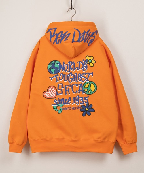 BEN DAVIS（ベンデイビス）の「【BENDAVIS／ベンデイビス】 BEN GRATEFUL HD/フードロゴ＆バックプリント/ビッグシルエット/裏起毛（パーカー・メンズ・アッシュグレー/オレンジ/グリーン/ブラック・M/L/XL）」の17枚目の写真