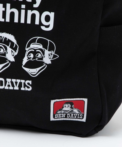 BEN DAVIS（ベンデイビス）の「∴WEGO/BENDAVIS LARGETOTE（ショルダーバッグ・メンズ・ブラック/ナチュラル・FREE）」の9枚目の写真