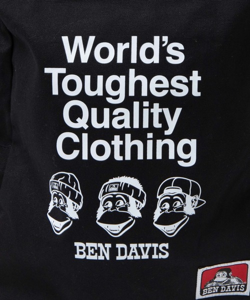 BEN DAVIS（ベンデイビス）の「∴WEGO/BENDAVIS LARGETOTE（ショルダーバッグ・メンズ・ブラック/ナチュラル・FREE）」の6枚目の写真