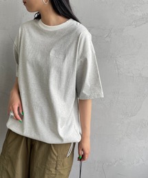 【FINEBOYS 7月号掲載】[UNIVERSAL OVERALL/ユニバーサルオーバーオール] 別注 ドローコード付き ワイドシルエットTシャツ