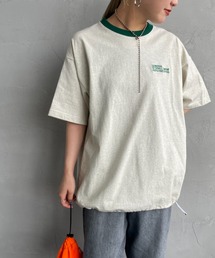 【FINEBOYS 7月号掲載】[UNIVERSAL OVERALL/ユニバーサルオーバーオール] 別注 ドローコード付き ワイドシルエットTシャツ