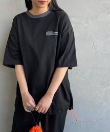 【FINEBOYS 7月号掲載】[UNIVERSAL OVERALL/ユニバーサルオーバーオール] 別注 ドローコード付き ワイドシルエットTシャツ
