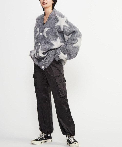 CONVERSETOKYO STAR★ SHAGGY KNIT CARDIGAN CONVERSE TOKYO（コンバーストウキョウ）の「STAR☆ SHAGGY KNIT