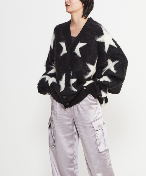 CONVERSETOKYO STAR★ SHAGGY KNIT CARDIGAN CONVERSE TOKYO（コンバーストウキョウ）の「STAR☆ SHAGGY KNIT