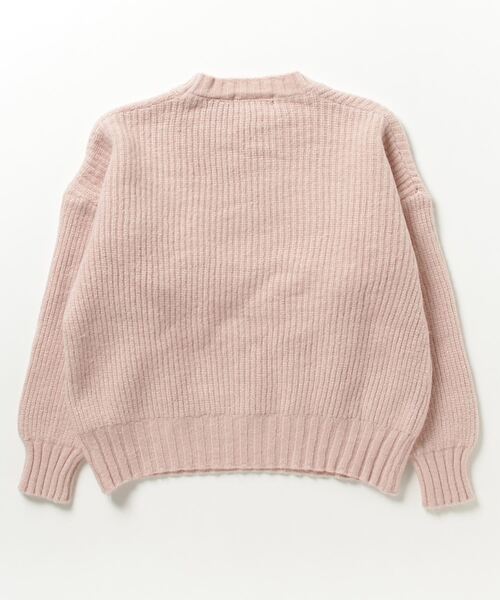 Chick(チック)の「MEDIUM CREW NECK KNIT / ミディ丈クルーカラーニット(ニット/セーター・レディース・ピンク/オフホワイト/グレー・FREE)」の20枚目の写真