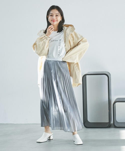 VIS(ビス)の「【UVケア・撥水】フーデットマウンテンパーカー(マウンテンパーカー・レディース・ベージュ/ネイビー/ライトグリーン/オフホワイト・FREE)」の22枚目の写真