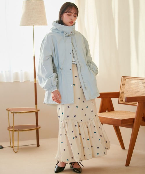 VIS(ビス)の「【UVケア・撥水】フーデットマウンテンパーカー(マウンテンパーカー・レディース・ベージュ/ネイビー/ライトグリーン/オフホワイト・FREE)」の16枚目の写真