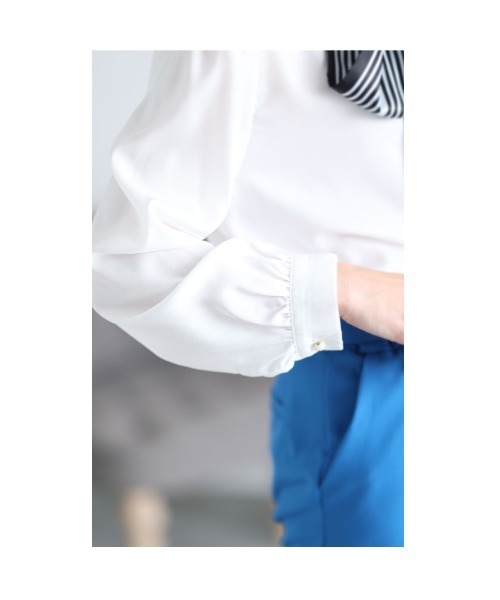 Sawa a la mode(サワアラモード)の「ボウタイリボンブラウス(シャツ/ブラウス・レディース・ホワイト/ベージュ・FREE)」の22枚目の写真